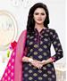 Picture of Alluring Navy Blue Straight Cut Salwar Kameez