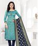 Picture of Stunning Sky Blue Straight Cut Salwar Kameez