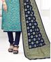 Picture of Stunning Sky Blue Straight Cut Salwar Kameez