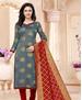 Picture of Superb Grey Straight Cut Salwar Kameez