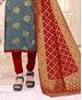 Picture of Superb Grey Straight Cut Salwar Kameez