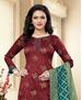 Picture of Exquisite Maroon Straight Cut Salwar Kameez