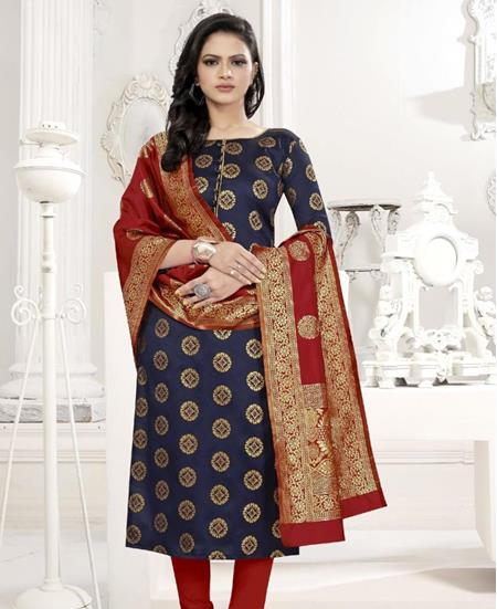 Picture of Splendid Blue Straight Cut Salwar Kameez