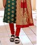 Picture of Shapely Green Straight Cut Salwar Kameez