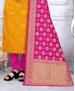 Picture of Charming Yellow Straight Cut Salwar Kameez