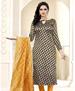 Picture of Grand Black Straight Cut Salwar Kameez