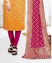 Picture of Shapely Yellow Straight Cut Salwar Kameez