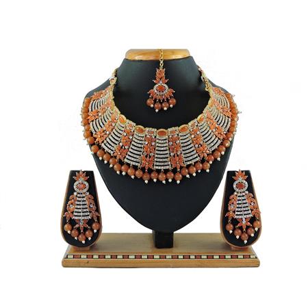 Picture of Exquisite Brown Necklace Set