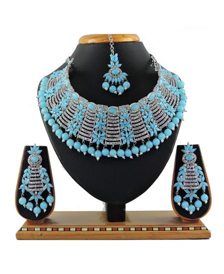 Picture of Stunning Firozi Necklace Set