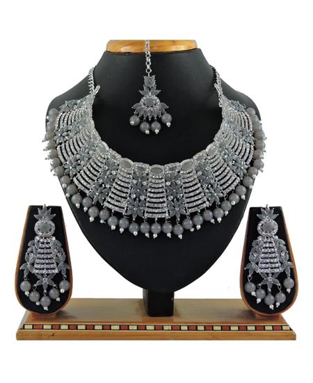 Picture of Fascinating Grey Necklace Set