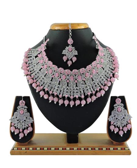 Picture of Amazing Light Pink Necklace Set