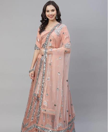 Picture of Ravishing Peach Lehenga Choli