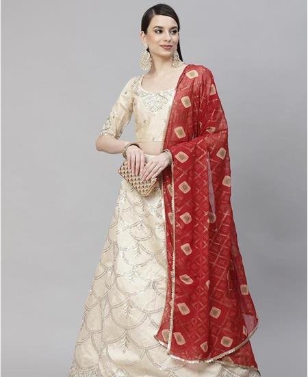 Picture of Marvelous Beige Lehenga Choli