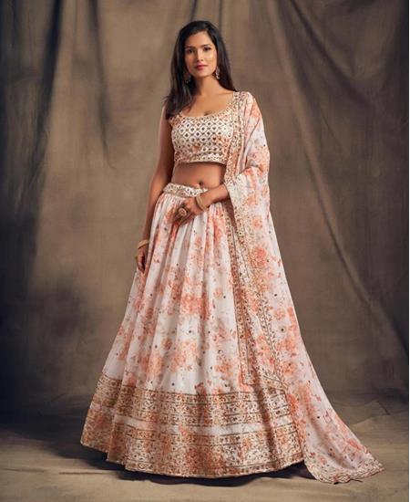 Picture of Admirable White Lehenga Choli