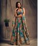 Picture of Statuesque Teal Blue Lehenga Choli