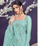 Picture of Fine Aqua Blue Straight Cut Salwar Kameez