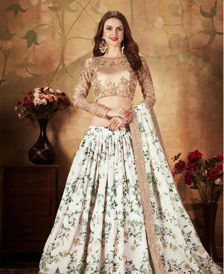 Picture of Pretty Off-White Lehenga Choli