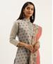 Picture of Ideal Grey Straight Cut Salwar Kameez