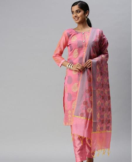 Picture of Amazing Pink Straight Cut Salwar Kameez