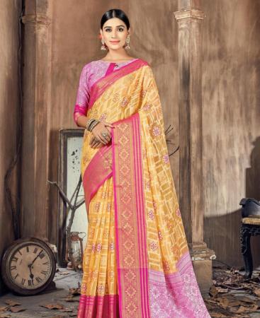 Picture of Enticing Yellow Casual Saree