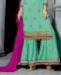 Picture of Sightly Aqua Green Straight Cut Salwar Kameez