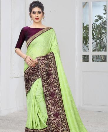 Picture of Charming Light Pista Casual Saree