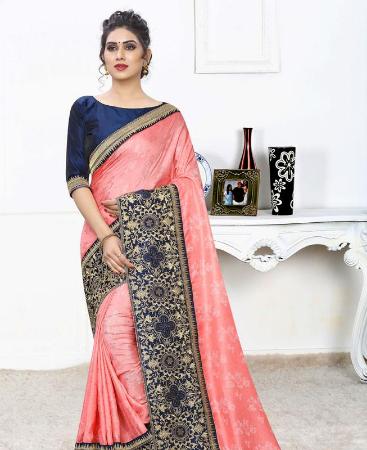 Picture of Lovely Light Pink Casual Saree