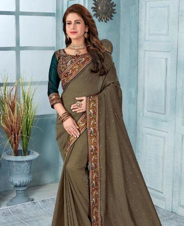 Picture of Enticing Mouse Designer Saree