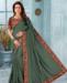 Picture of Pleasing Dusty Mehndi Designer Saree