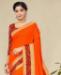 Picture of Good Looking Orange Casual Saree