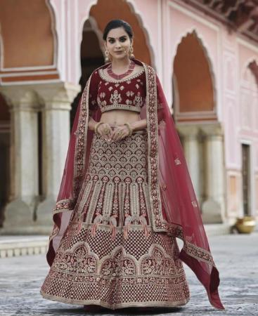 Picture of Stunning Maroon Lehenga Choli