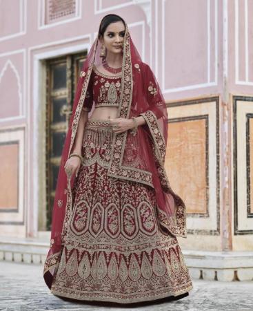 Picture of Exquisite Maroon Lehenga Choli