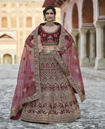 Picture of Magnificent Maroon Lehenga Choli