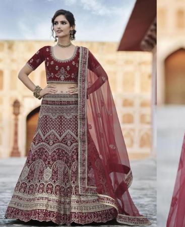 Picture of Sublime Maroon Lehenga Choli