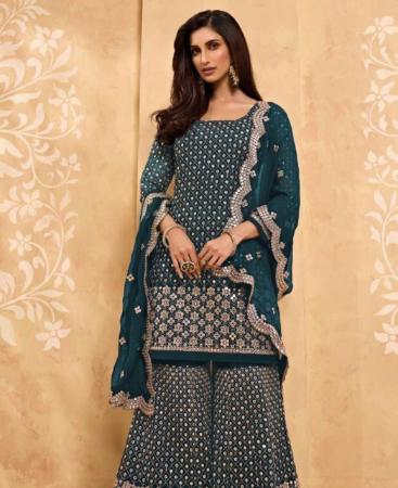 Picture of Gorgeous Rama Straight Cut Salwar Kameez