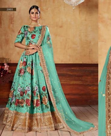 Picture of Graceful Green Lehenga Choli