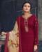 Picture of Stunning Maroon Straight Cut Salwar Kameez