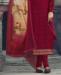 Picture of Stunning Maroon Straight Cut Salwar Kameez