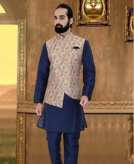 Picture of Excellent Navy Blue Kurtas