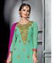 Picture of Sightly Aqua Green Straight Cut Salwar Kameez