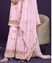 Picture of Gorgeous Light Pink Straight Cut Salwar Kameez