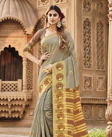 Picture of Marvelous Grey Casual Saree