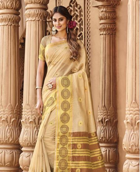 Picture of Superb Cream Casual Saree