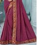 Picture of Enticing Dusty Wine Designer Saree