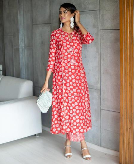 Picture of Statuesque Red Kurtis & Tunic