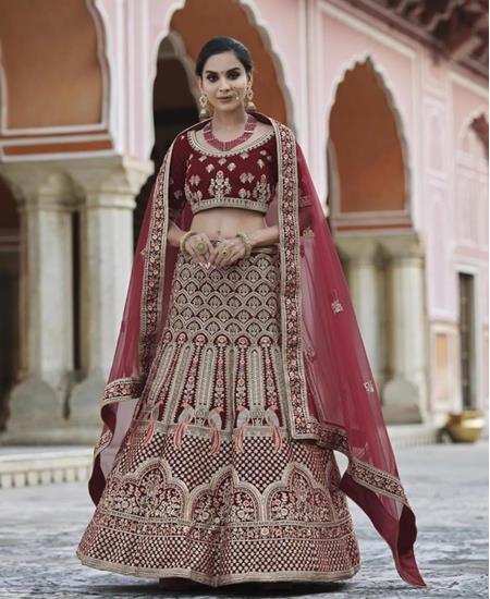 Picture of Stunning Maroon Lehenga Choli