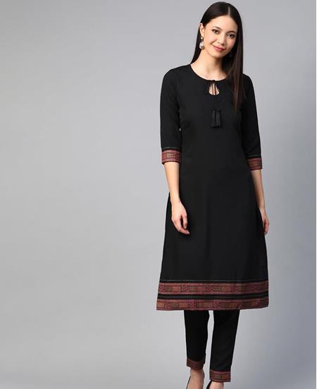 Picture of Statuesque Black Kurtis & Tunic