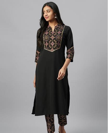 Picture of Excellent Black Kurtis & Tunic