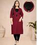 Picture of Well Formed Maroon Kurtis & Tunic