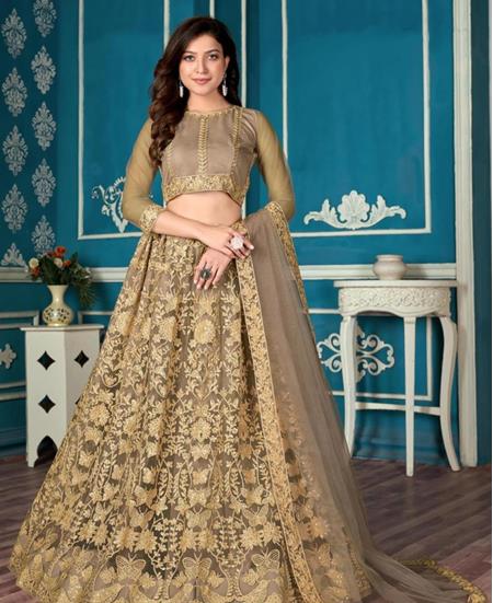 Picture of Amazing Brown Lehenga Choli